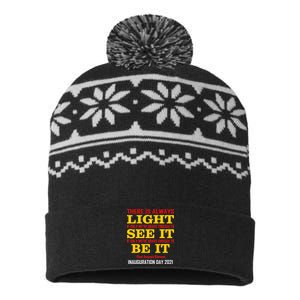 Amanda Gorman There Is Always Light Be It Inauguration Day 2021 USA-Made Snowflake Beanie