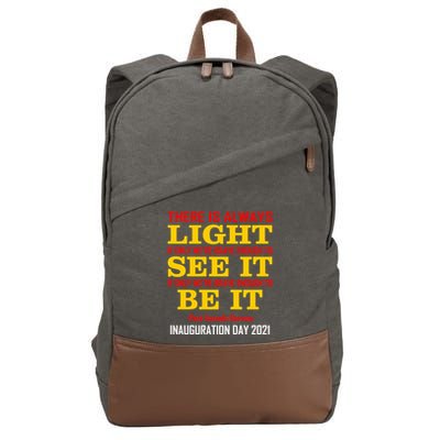 Amanda Gorman There Is Always Light Be It Inauguration Day 2021 Cotton Canvas Backpack