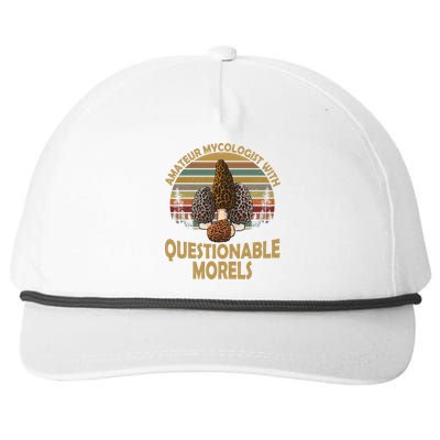 Amateur Mycologist With Questionable Morels Snapback Five-Panel Rope Hat