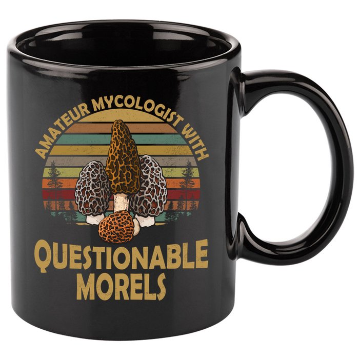 Amateur Mycologist With Questionable Morels 11oz C Handle Ceramic Mug