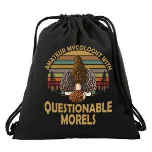 Amateur Mycologist With Questionable Morels Drawstring Bag