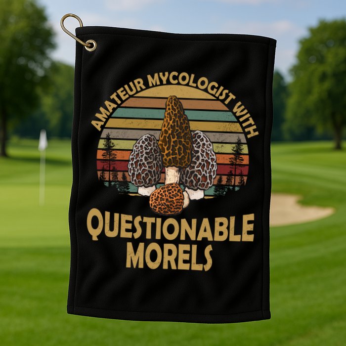 Amateur Mycologist With Questionable Morels Golf Towel