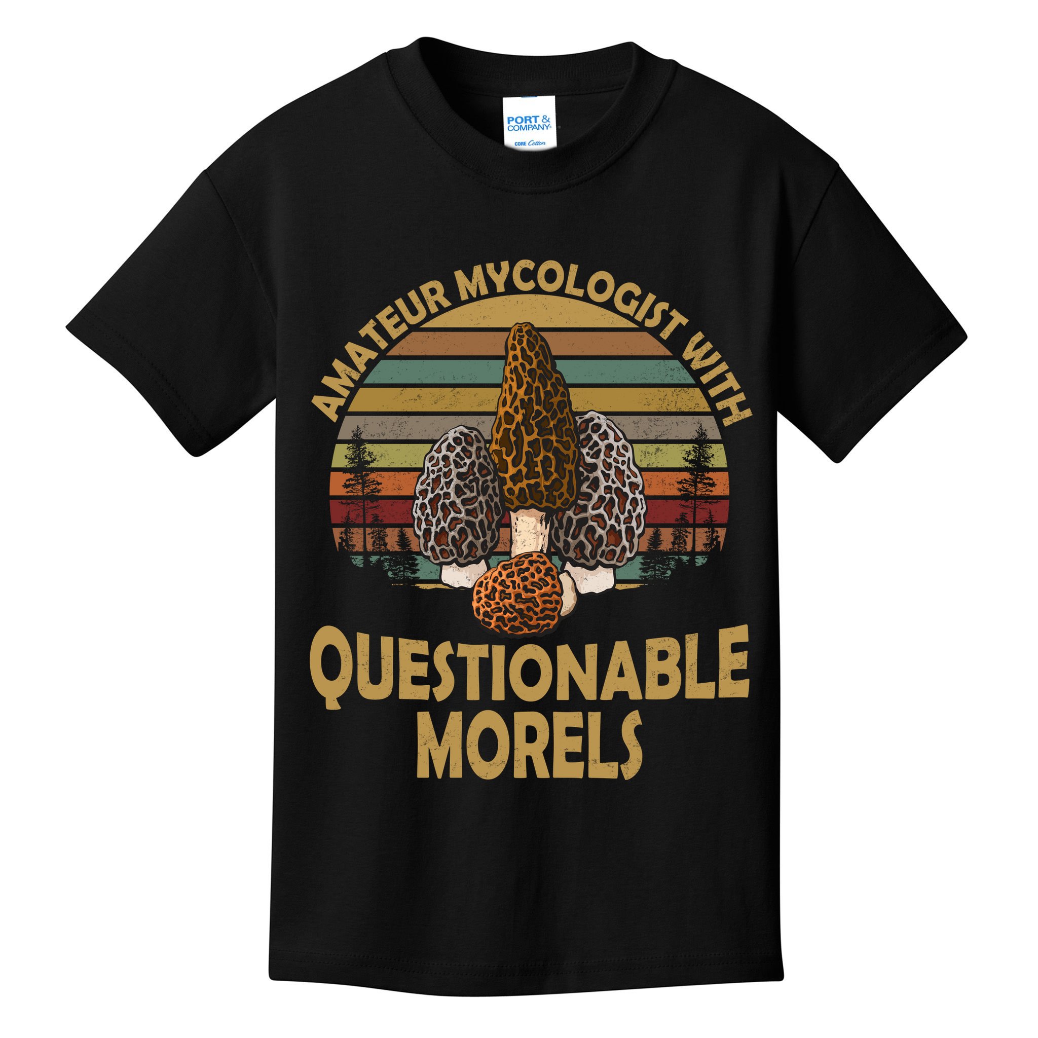 Amateur Mycologist With Questionable Morels Kids T-Shirt