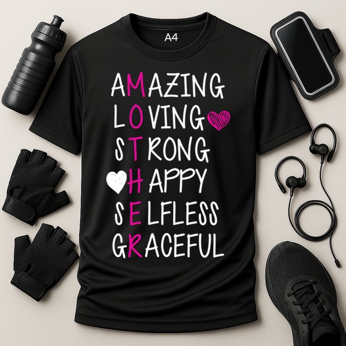 Amazing Loving Strong Happy Mother Performance Shirt