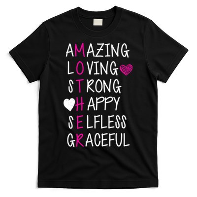 Amazing Loving Strong Happy Mother T-Shirt