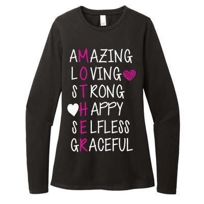 Amazing Loving Strong Happy Mother Womens CVC Long Sleeve Shirt