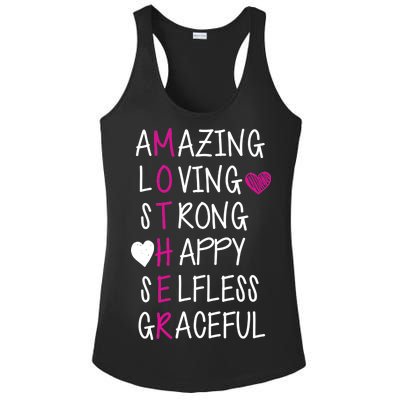 Amazing Loving Strong Happy Mother Ladies PosiCharge Competitor Racerback Tank