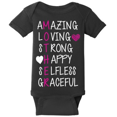 Amazing Loving Strong Happy Mother Baby Bodysuit