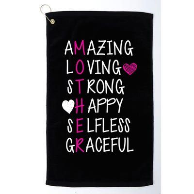 Amazing Loving Strong Happy Mother Golf Towel