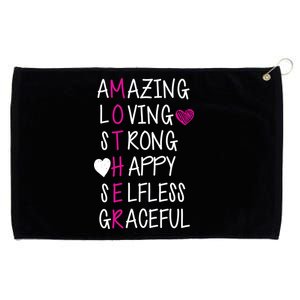 Amazing Loving Strong Happy Mother Grommeted Golf Towel