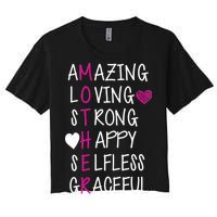 Amazing Loving Strong Happy Mother Women's Crop Top Tee