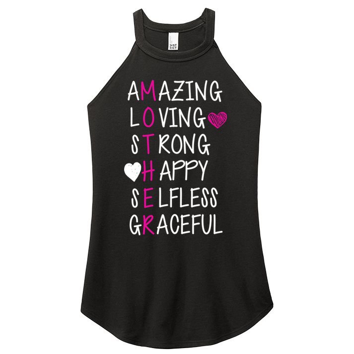 Amazing Loving Strong Happy Mother Women's Perfect Tri Rocker Tank