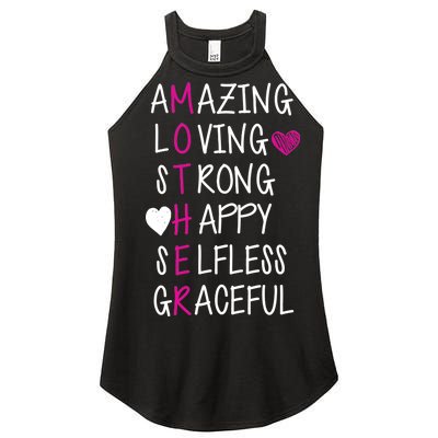 Amazing Loving Strong Happy Mother Women’s Perfect Tri Rocker Tank