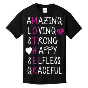 Amazing Loving Strong Happy Mother Kids T-Shirt