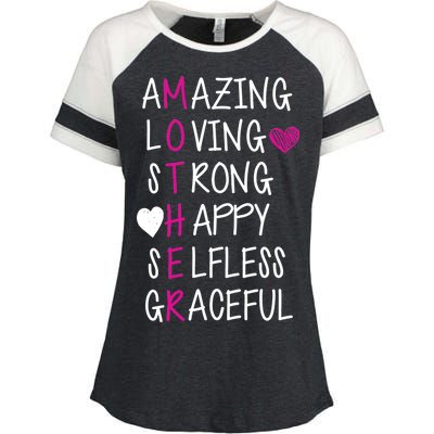 Amazing Loving Strong Happy Mother Enza Ladies Jersey Colorblock Tee