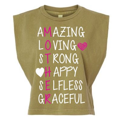 Amazing Loving Strong Happy Mother Garment-Dyed Women's Muscle Tee