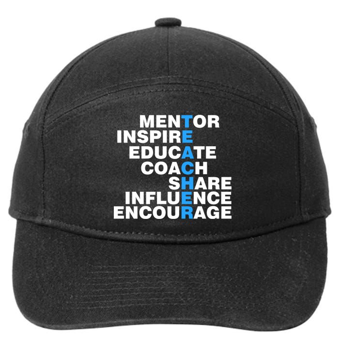 Amazing Teacher Mentor 7-Panel Snapback Hat