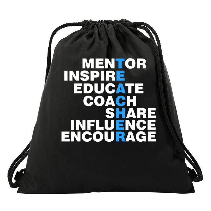 Amazing Teacher Mentor Drawstring Bag