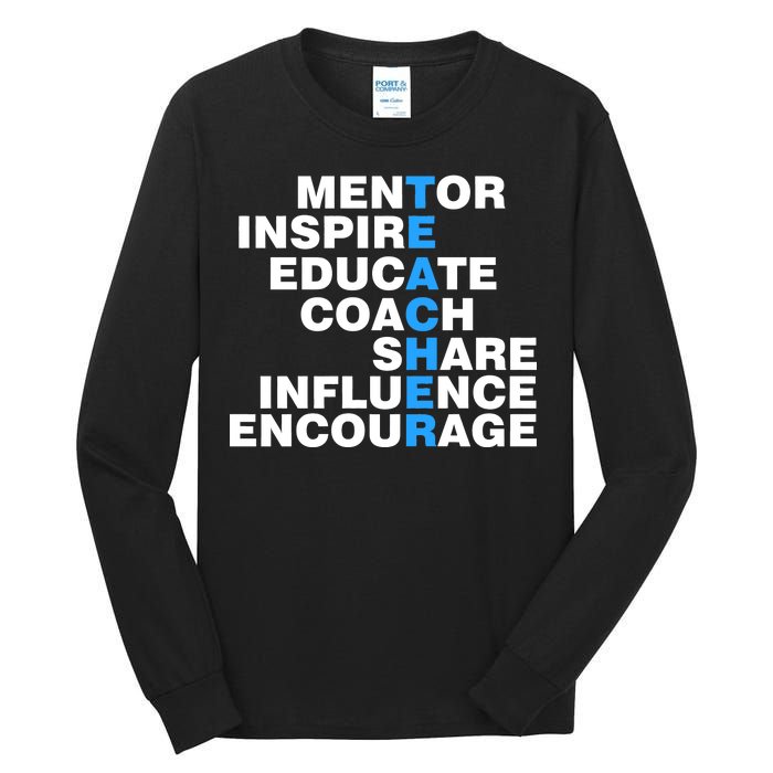 Amazing Teacher Mentor Tall Long Sleeve T-Shirt