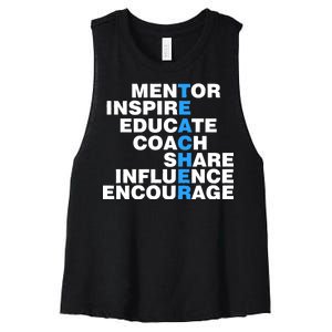 Amazing Teacher Mentor Women's Racerback Cropped Tank