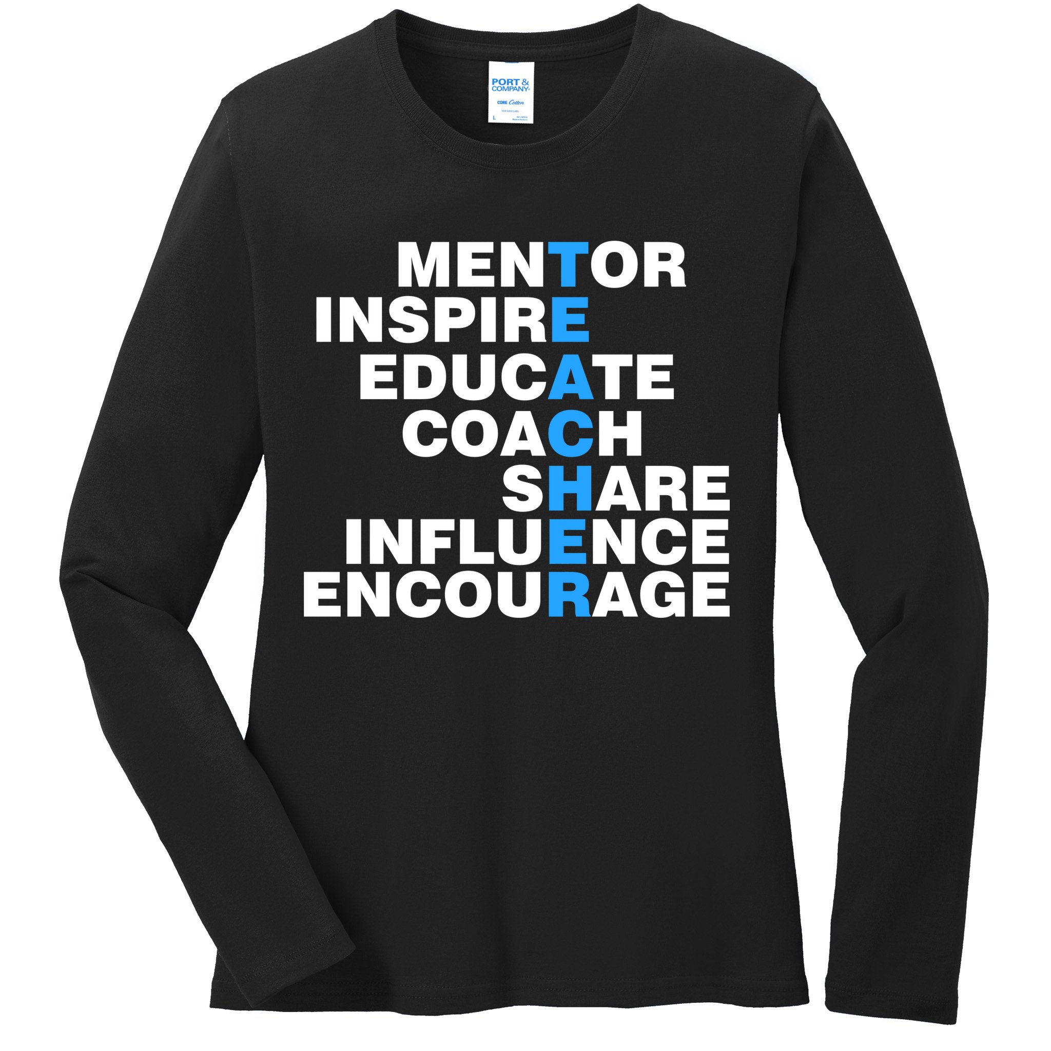 Amazing Teacher Mentor Ladies Long Sleeve Shirt