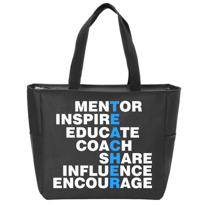 Amazing Teacher Mentor Zip Tote Bag