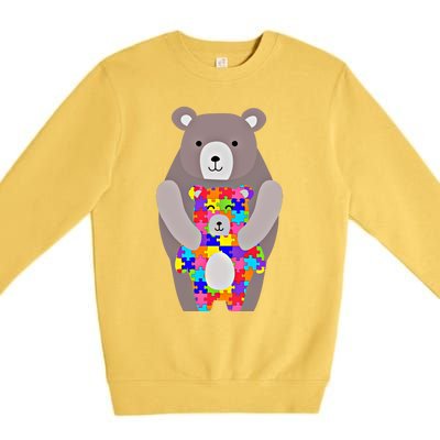 Autism Mama Bear Gift Cute Autistic Hoody Gift Premium Crewneck Sweatshirt