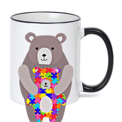 Autism Mama Bear Gift Cute Autistic Hoody Gift 11oz Black Color Changing Mug