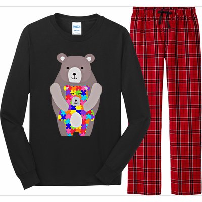 Autism Mama Bear Gift Cute Autistic Hoody Gift Long Sleeve Pajama Set