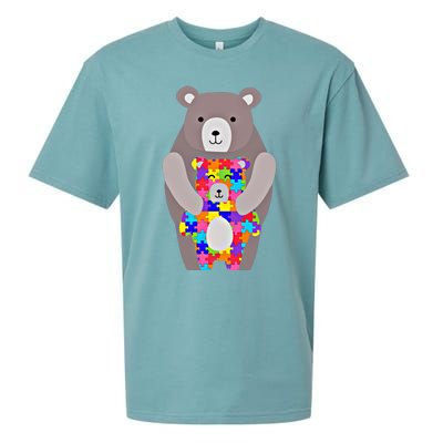 Autism Mama Bear Gift Cute Autistic Hoody Gift Sueded Cloud Jersey T-Shirt