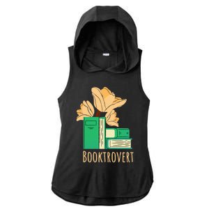 Aesthetic Minimalist Booktrovert Floral Bookish Book Reader Funny Gift Ladies PosiCharge Tri-Blend Wicking Draft Hoodie Tank