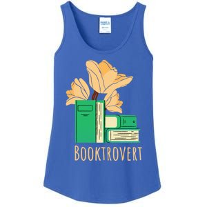 Aesthetic Minimalist Booktrovert Floral Bookish Book Reader Funny Gift Ladies Essential Tank