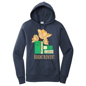 Aesthetic Minimalist Booktrovert Floral Bookish Book Reader Funny Gift Women's Pullover Hoodie