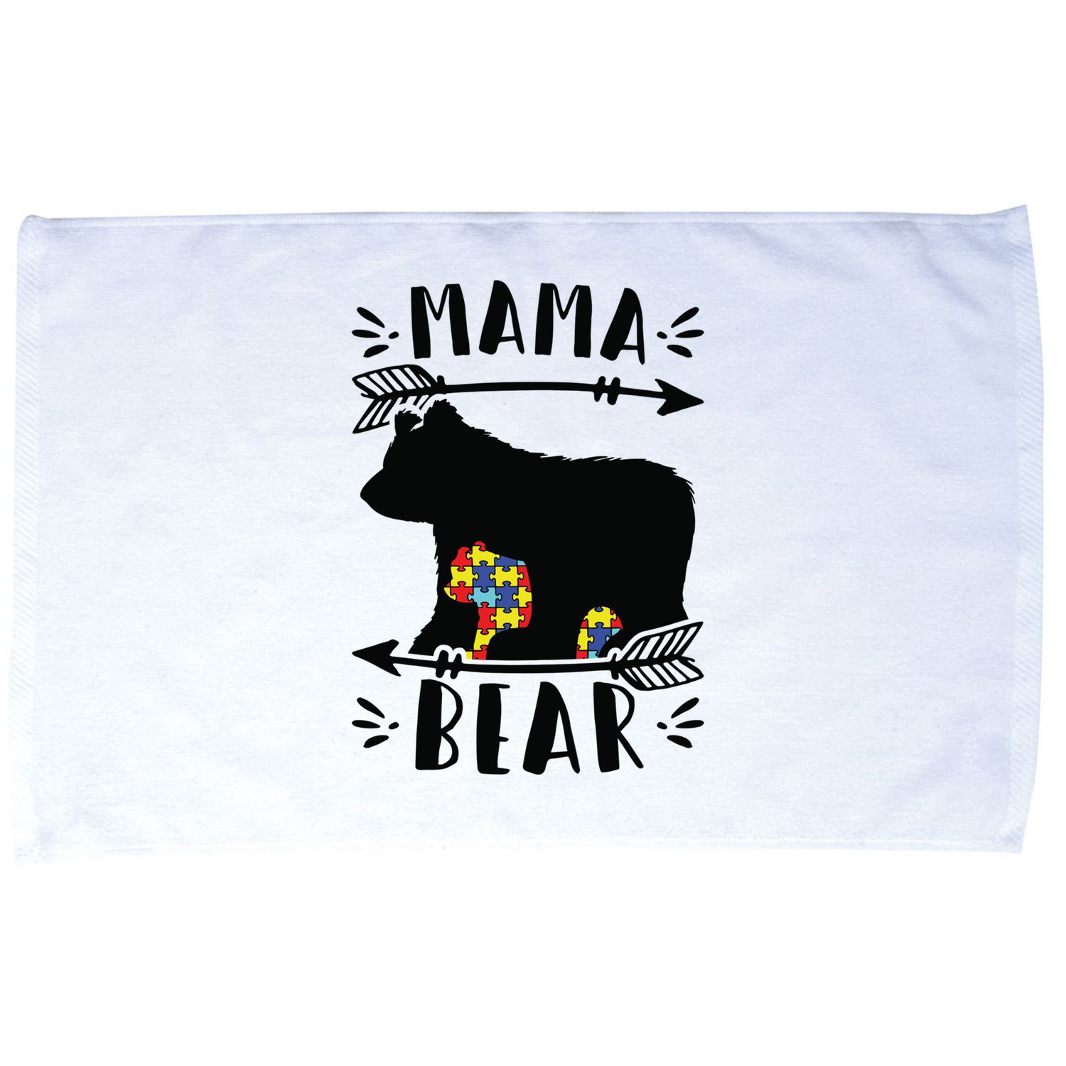 Autism Mama Bear Meaningful Gift Autism Mom Cool Gift Microfiber Hand Towel
