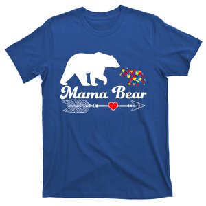 Autism Mama Bear Puzzle Autism Awareness Autistic Support Cool Gift T-Shirt