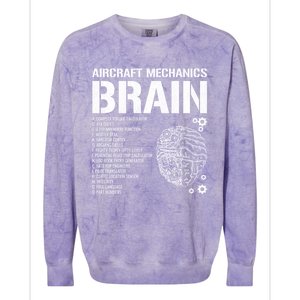 Aircraft Mechanic Brain Aircraft Mechanic Gift Colorblast Crewneck Sweatshirt