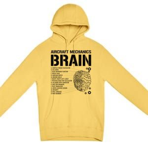 Aircraft Mechanic Brain Aircraft Mechanic Gift Premium Pullover Hoodie