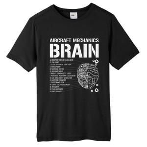 Aircraft Mechanic Brain Aircraft Mechanic Gift Tall Fusion ChromaSoft Performance T-Shirt