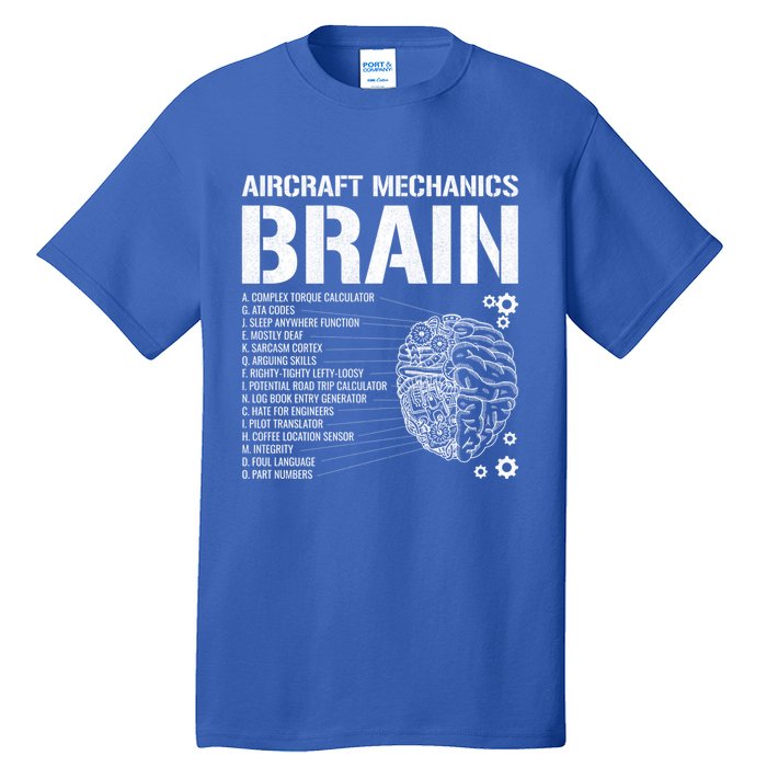 Aircraft Mechanic Brain Aircraft Mechanic Gift Tall T-Shirt