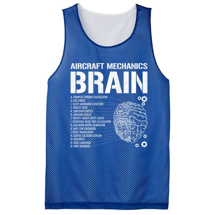 Aircraft Mechanic Brain Aircraft Mechanic Gift Mesh Reversible Basketball Jersey Tank