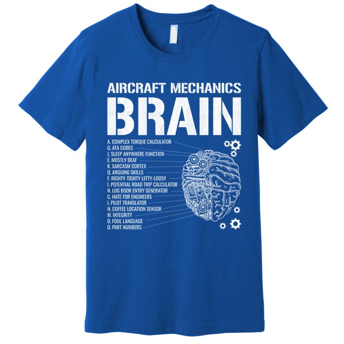 Aircraft Mechanic Brain Aircraft Mechanic Gift Premium T-Shirt