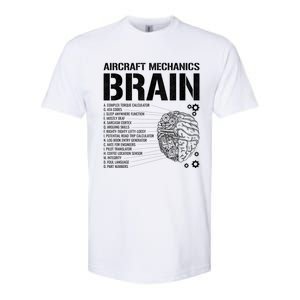 Aircraft Mechanic Brain Aircraft Mechanic Gift Softstyle CVC T-Shirt