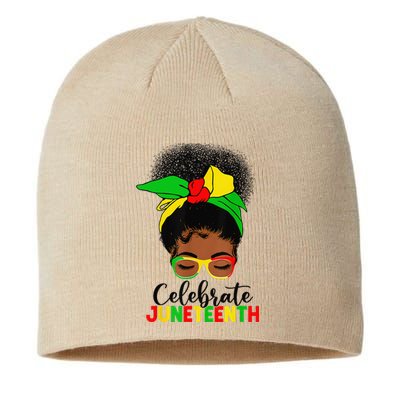 Awesome Messy Bun Celebrate Juneteenth Black History Women Sustainable Beanie