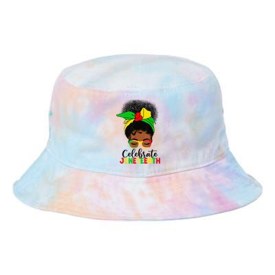 Awesome Messy Bun Celebrate Juneteenth Black History Women Tie Dye Newport Bucket Hat