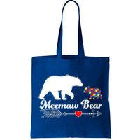 Autism Meemaw Bear Puzzle Autism Awareness Autistic Support Gift Tote Bag