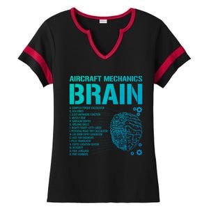 Aircraft Mechanic Brain Aircraft Mechanic Gift Ladies Halftime Notch Neck Tee