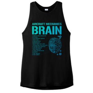 Aircraft Mechanic Brain Aircraft Mechanic Gift Ladies PosiCharge Tri-Blend Wicking Tank