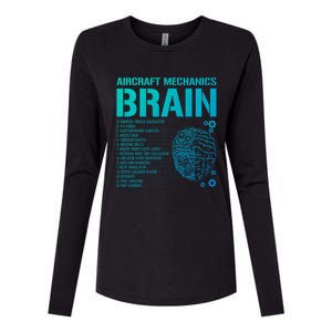 Aircraft Mechanic Brain Aircraft Mechanic Gift Womens Cotton Relaxed Long Sleeve T-Shirt