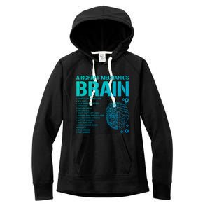 Aircraft Mechanic Brain Aircraft Mechanic Gift Women's Fleece Hoodie