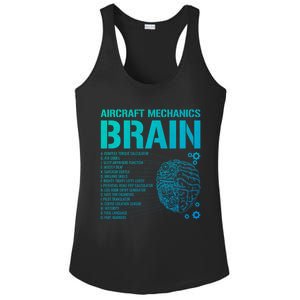 Aircraft Mechanic Brain Aircraft Mechanic Gift Ladies PosiCharge Competitor Racerback Tank